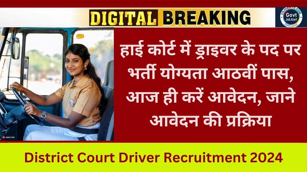 District Court Driver Recruitment 2024