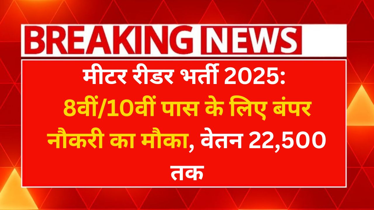 Meter Reader Recruitment 2025