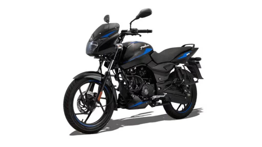 Bajaj Pulsar 125 red color sports bike side view