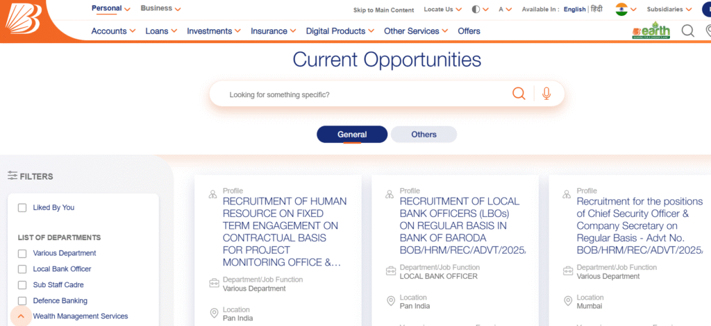 Bank of Baroda Recruitment 2025